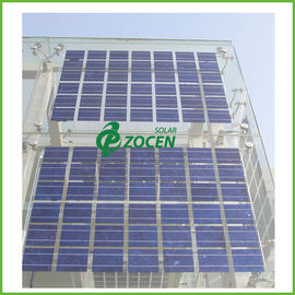 Sistemas solares de serviço público montados telhado da grade de vidro transparente do painel solar do dobro do picovolt sobre -
