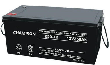 bateria acidificada ao chumbo solar de 6FM250G 12v 250ah recarregável para fora de sistemas solares da grade