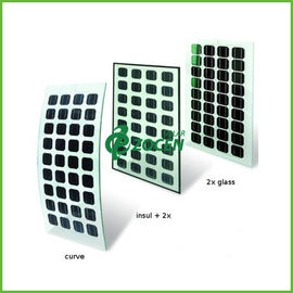 Módulo solar Monocrystalline de vidro do painel solar do dobro liso de BIPV