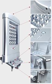 a altura 12W de 6m aquece as luzes de rua solares integradas exteriores brancas do diodo emissor de luz de Bridgelux IP66