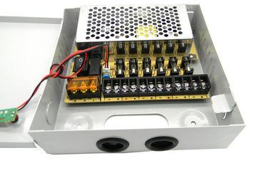 Fonte de alimentação da câmera do CCTV de 9 canais, caixa da fonte de alimentação do CCTV de 12V 5Amps