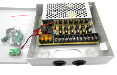 Fonte de alimentação da câmera do CCTV de 9 canais, caixa da fonte de alimentação do CCTV de 12V 5Amps