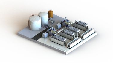 Central eléctrica de Genset, central eléctrica Containerized 20MW 400V/11KV/23KV